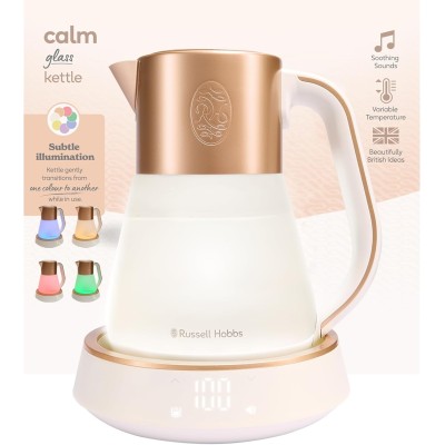 Електрочайник Russell Hobbs Calm, 1.7л, скло, біло-мідний (27450-70) Електрочайник Russell Hobbs Calm, 1.7л, скло, біло-мідний (27450-70)