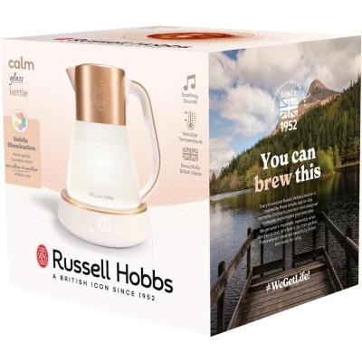 Електрочайник Russell Hobbs Calm, 1.7л, скло, біло-мідний (27450-70) Електрочайник Russell Hobbs Calm, 1.7л, скло, біло-мідний (27450-70)