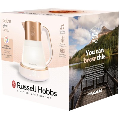 Електрочайник Russell Hobbs Calm, 1.7л, скло, біло-мідний (27450-70) Електрочайник Russell Hobbs Calm, 1.7л, скло, біло-мідний (27450-70)