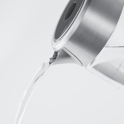 Електрочайник Russell Hobbs Compact Home 0.8л, скло, підсвічування, сріблясто-чорний (24191-70)