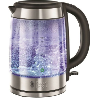 Електрочайник Russell Hobbs Glass, 1.7л, скло, підсвічування, сріблясто-чорний (21600-57) Електрочайник Russell Hobbs Glass, 1.7л, скло, підсвічування, сріблясто-чорний (21600-57)