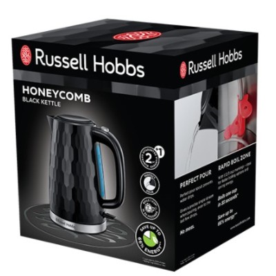 Електрочайник Russell Hobbs Honeycomb 1.7л, пластик, чорний (26051-70) Електрочайник Russell Hobbs Honeycomb 1.7л, пластик, чорний (26051-70)