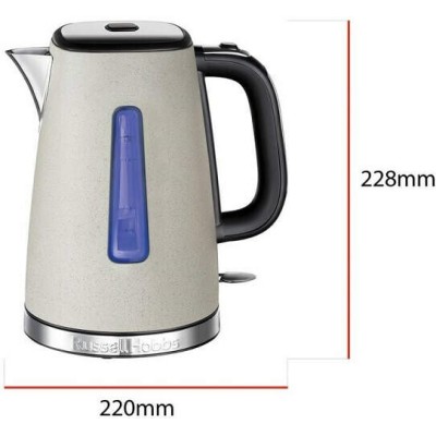 Електрочайник Russell Hobbs Luna Stone, 1.7л, метал, під камінь, бежевий (26960-70) Електрочайник Russell Hobbs Luna Stone, 1.7л, метал, під камінь, бежевий (26960-70)