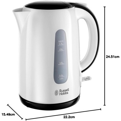 Електрочайник Russell Hobbs My Breakfast 1.7л, пластик, біло-чорний (25070-70)