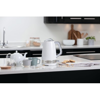Електрочайник Russell Hobbs Structure, 1.7л, пластик, підсвічування, біло-сріблястий (28080-70)