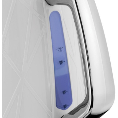 Електрочайник Russell Hobbs Structure, 1.7л, пластик, підсвічування, біло-сріблястий (28080-70)
