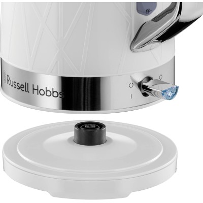 Електрочайник Russell Hobbs Structure, 1.7л, пластик, підсвічування, біло-сріблястий (28080-70)
