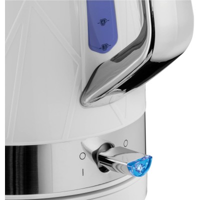 Електрочайник Russell Hobbs Structure, 1.7л, пластик, підсвічування, біло-сріблястий (28080-70)