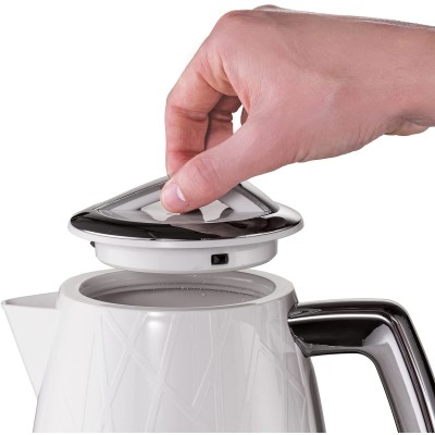 Електрочайник Russell Hobbs Structure, 1.7л, пластик, підсвічування, біло-сріблястий (28080-70)