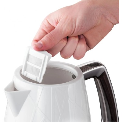 Електрочайник Russell Hobbs Structure, 1.7л, пластик, підсвічування, біло-сріблястий (28080-70)