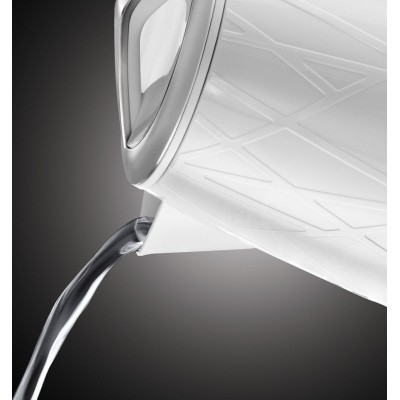 Електрочайник Russell Hobbs Structure, 1.7л, пластик, підсвічування, біло-сріблястий (28080-70)