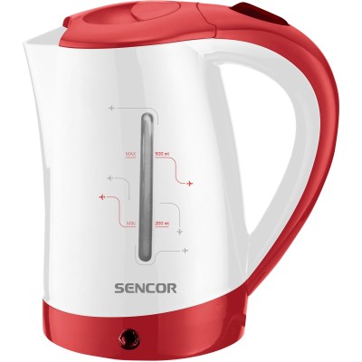 Електрочайник Sencor 0.5л, Strix, пластик, в комплекті 2 склянки + 2ложки, біло-червоний (SWK150RD) Електрочайник Sencor 0.5л, Strix, пластик, в комплекті 2 склянки + 2ложки, біло-червоний (SWK150RD)