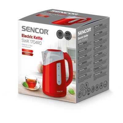 Електрочайник Sencor 1.7л, Strix, пластик, червоний (SWK1704RD) Електрочайник Sencor 1.7л, Strix, пластик, червоний (SWK1704RD)