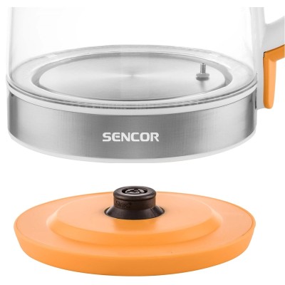 Електрочайник Sencor 2л, Strix, скло, 5 темп.реж, помаранчевий (SWK2193OR)