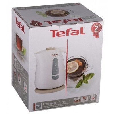 Електрочайник Tefal Express 1.5л, пластик, білий (KO299130)