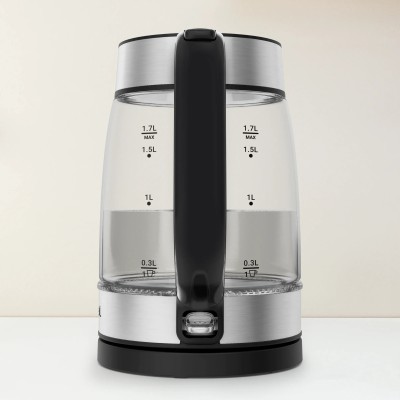 Електрочайник Tefal Glass Kettle 1.7л, скло, з підсвіткою, чорно-срібний (KI605830) Електрочайник Tefal Glass Kettle 1.7л, скло, з підсвіткою, чорно-срібний (KI605830)