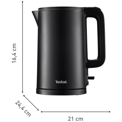 Електрочайник Tefal Thermo Protect, 1.5л, пластик, нержавіюча сталь, чорний (KO1408E0) Електрочайник Tefal Thermo Protect, 1.5л, пластик, нержавіюча сталь, чорний (KO1408E0)