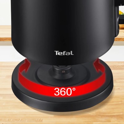 Електрочайник Tefal Thermo Protect, 1.5л, пластик, нержавіюча сталь, чорний (KO1408E0) Електрочайник Tefal Thermo Protect, 1.5л, пластик, нержавіюча сталь, чорний (KO1408E0)