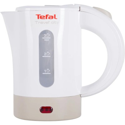 Електрочайник Tefal Travel-o-city 0.5л, Strix, пластик, в комплекті 2 склянки + 2ложки, біло-бежевий (KO120130) Електрочайник Tefal Travel-o-city 0.5л, Strix, пластик, в комплекті 2 склянки + 2ложки, біло-бежевий (KO120130)