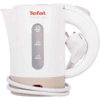 Електрочайник Tefal Travel-o-city 0.5л, Strix, пластик, в комплекті 2 склянки + 2ложки, біло-бежевий (KO120130) Електрочайник Tefal Travel-o-city 0.5л, Strix, пластик, в комплекті 2 склянки + 2ложки, біло-бежевий (KO120130)