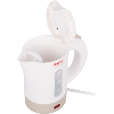 Електрочайник Tefal Travel-o-city 0.5л, Strix, пластик, в комплекті 2 склянки + 2ложки, біло-бежевий (KO120130) Електрочайник Tefal Travel-o-city 0.5л, Strix, пластик, в комплекті 2 склянки + 2ложки, біло-бежевий (KO120130)