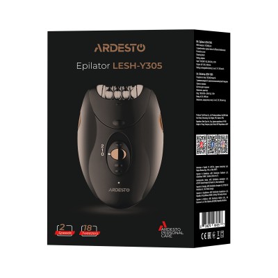 Епілятор Ardesto LESH-Y305 пінцетний, акумул., пінцет.-18, сух., насадок-1, чорний Епілятор Ardesto LESH-Y305 пінцетний, акумул., пінцет.-18, сух., насадок-1, чорний
