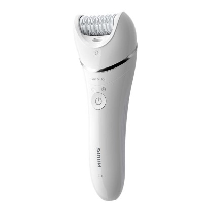 Епілятор Philips 8000 series дисковий, акумуляторний , пінцет.-32, волог.+сух., насадок-2, з підсвіткою, білий (BRE700/00)