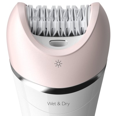 Епілятор Philips 8000 series дисковий, акумуляторний , пінцет.-32, волог.+сух., насадок-6, з підсвіткою, біло-рожевий (BRE721/00 Епілятор Philips 8000 series дисковий, акумуляторний , пінцет.-32, волог.+сух., насадок-6, з підсвіткою, біло-рожевий (BRE721/00