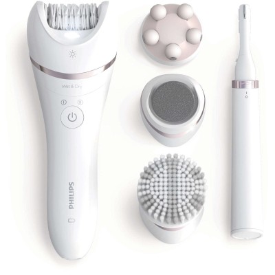 Епілятор Philips Beauty Set Series 9000 дисковий, акумуляторний , пінцет.-32, волог.+сух., насадок-8, футляр, пінцет, тример, бі Епілятор Philips Beauty Set Series 9000 дисковий, акумуляторний , пінцет.-32, волог.+сух., насадок-8, футляр, пінцет, тример, бі