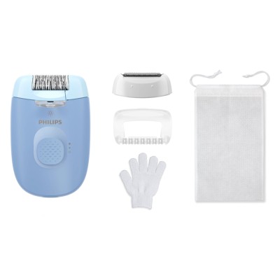 Епілятор Philips Series 2000 дисковий, від мережі, сух., насадок-2, з підсвіткою, блакитний (BRE247/00) Епілятор Philips Series 2000 дисковий, від мережі, сух., насадок-2, з підсвіткою, блакитний (BRE247/00)