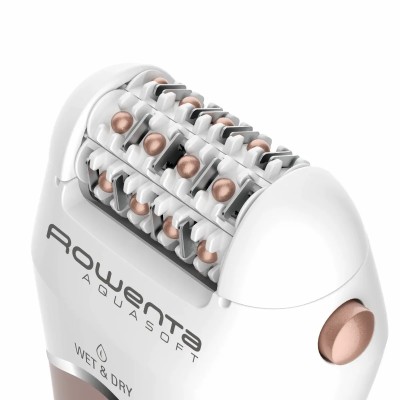 Епілятор Rowenta Aquasoft Wet&Dry пінцетний, акумуляторний , пінцет.-24, волог.+сух., насадок-4, пудровий (EP4930F0)