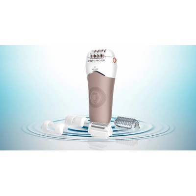 Епілятор Rowenta Aquasoft Wet&Dry пінцетний, акумуляторний , пінцет.-24, волог.+сух., насадок-4, пудровий (EP4930F0)