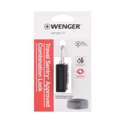Замок кодовий, Wenger TSA Combination Lock, чорний Замок кодовий, Wenger TSA Combination Lock, чорний