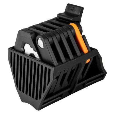 Замок протиугінний Neo Tools складаний, цинковий сплав + ABS пластик, 3 ключі, 78см, 0.62кг Замок протиугінний Neo Tools складаний, цинковий сплав + ABS пластик, 3 ключі, 78см, 0.62кг