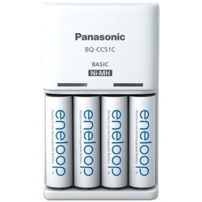 Зарядний пристрій Basic Charger+ Акумулятор Eneloop NI-MH AA 2000 мАг, 4 шт. (K-KJ51MCD40E) Зарядний пристрій Basic Charger+ Акумулятор Eneloop NI-MH AA 2000 мАг, 4 шт. (K-KJ51MCD40E)