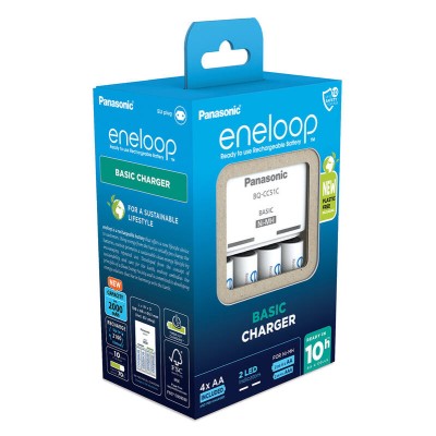 Зарядний пристрій Basic Charger+ Акумулятор Eneloop NI-MH AA 2000 мАг, 4 шт. (K-KJ51MCD40E) Зарядний пристрій Basic Charger+ Акумулятор Eneloop NI-MH AA 2000 мАг, 4 шт. (K-KJ51MCD40E)