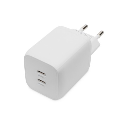 Зарядний пристрій DIGITUS 2хUSB-C, 65W, GaN Зарядний пристрій DIGITUS 2хUSB-C, 65W, GaN