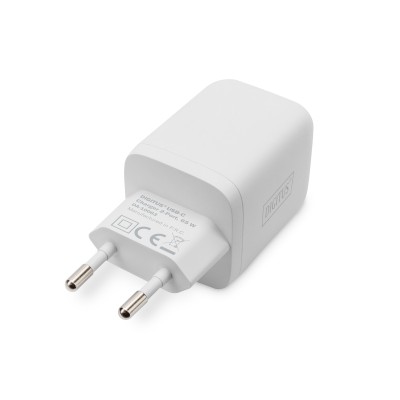 Зарядний пристрій DIGITUS 2хUSB-C, 65W, GaN Зарядний пристрій DIGITUS 2хUSB-C, 65W, GaN