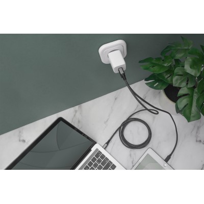 Зарядний пристрій DIGITUS 2хUSB-C, 65W, GaN Зарядний пристрій DIGITUS 2хUSB-C, 65W, GaN