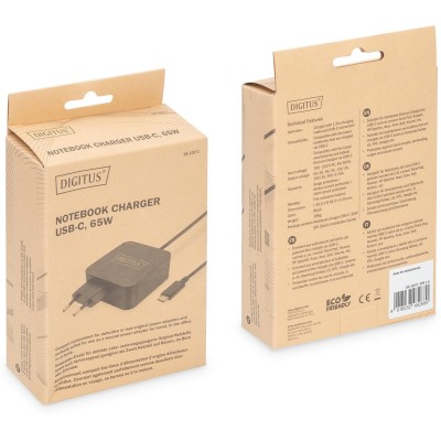 Зарядний пристрій DIGITUS notebook USB-C, 65W (DA-10071) Зарядний пристрій DIGITUS notebook USB-C, 65W (DA-10071)