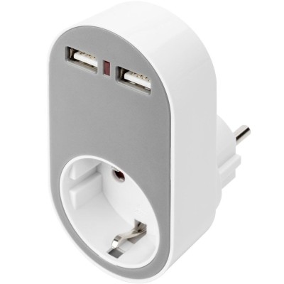 Зарядний пристрій DIGITUS Universal USB + Power Socket Зарядний пристрій DIGITUS Universal USB + Power Socket