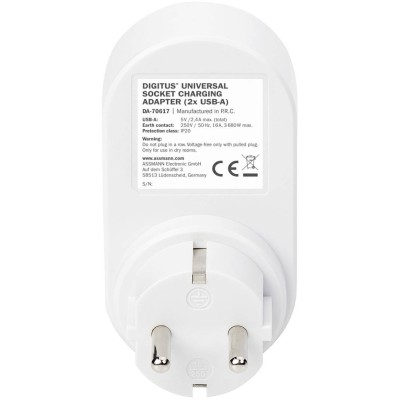 Зарядний пристрій DIGITUS Universal USB + Power Socket Зарядний пристрій DIGITUS Universal USB + Power Socket