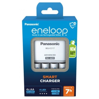 Зарядний пристрій Panasonic Advanced Charger+ Акумулятор Eneloop NI-MH AA 2000 мАг, 4 шт. (K-KJ17MCD40E) Зарядний пристрій Panasonic Advanced Charger+ Акумулятор Eneloop NI-MH AA 2000 мАг, 4 шт. (K-KJ17MCD40E)