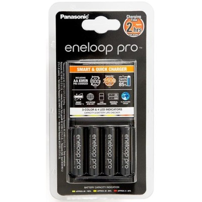 Зарядний пристрій Panasonic Smart-Quick Charger + Акумулятор Eneloop Pro NI-MH AA 2500 мАг, 4 шт. (K-KJ55HCD40E) Зарядний пристрій Panasonic Smart-Quick Charger + Акумулятор Eneloop Pro NI-MH AA 2500 мАг, 4 шт. (K-KJ55HCD40E)
