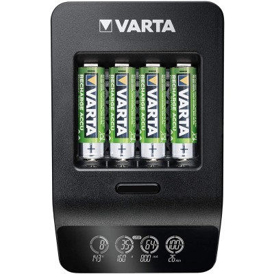Зарядний пристрій Varta LCD Smart Plus Charger 4хNI MH AA2100 мА•год (57684101441) Зарядний пристрій Varta LCD Smart Plus Charger 4хNI MH AA2100 мА•год (57684101441)