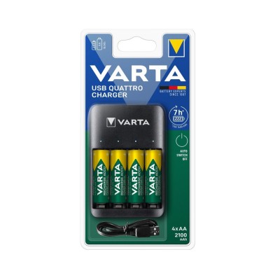Зарядний пристрій Varta Value USB Quattro Charger 4хNI MH AA2100 мА•год (57652101451) Зарядний пристрій Varta Value USB Quattro Charger 4хNI MH AA2100 мА•год (57652101451)