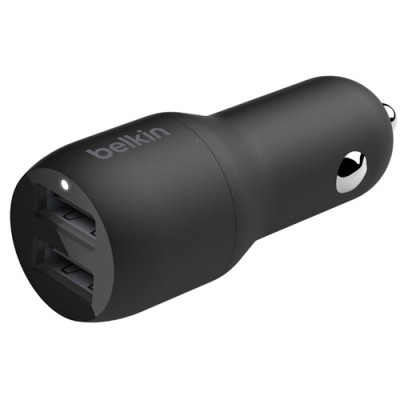 Зарядний пристрій автомобільний Belkin 24Вт 2хUSB-A, кабель USB-A > USB-C, 1м, чорний (CCE001BT1MBK) Зарядний пристрій автомобільний Belkin 24Вт 2хUSB-A, кабель USB-A > USB-C, 1м, чорний (CCE001BT1MBK)