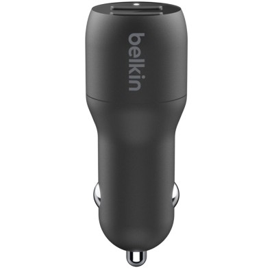Зарядний пристрій автомобільний Belkin 24Вт 2хUSB-A, кабель USB-A > USB-C, 1м, чорний (CCE001BT1MBK) Зарядний пристрій автомобільний Belkin 24Вт 2хUSB-A, кабель USB-A > USB-C, 1м, чорний (CCE001BT1MBK)