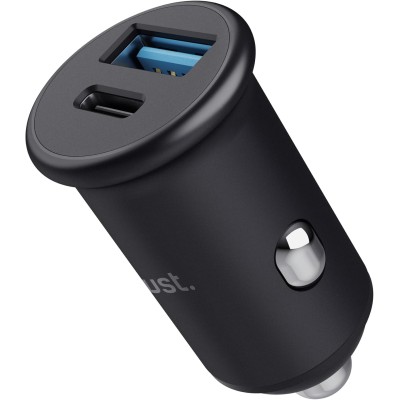 Зарядний пристрій автомобільний Trust 38Вт USB-A/USB-C PD, QC, чорний Зарядний пристрій автомобільний Trust 38Вт USB-A/USB-C PD, QC, чорний
