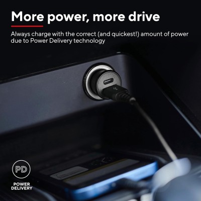 Зарядний пристрій автомобільний Trust 38Вт USB-A/USB-C PD, QC, чорний Зарядний пристрій автомобільний Trust 38Вт USB-A/USB-C PD, QC, чорний